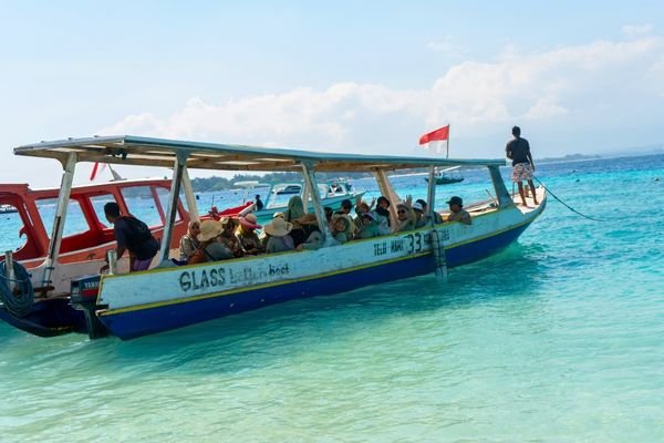 perahu cara ke gili trawangan dari lombok