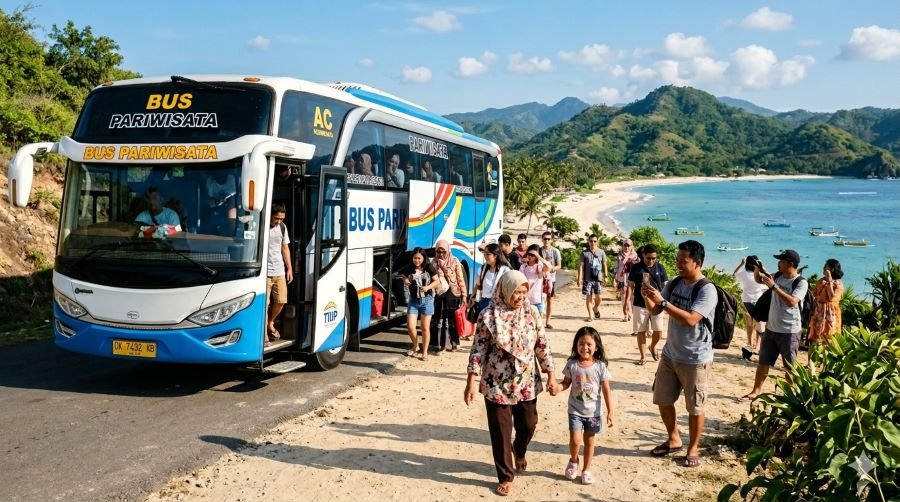 sewa bus Lombok