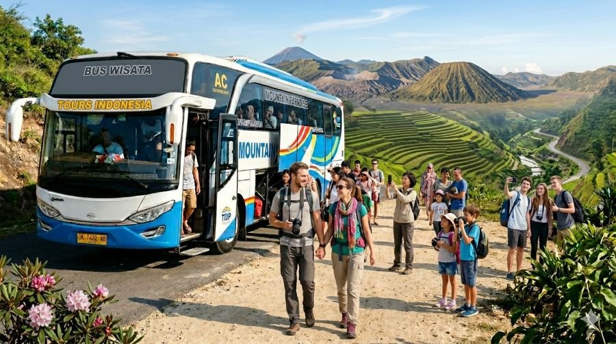 sewa bus Lombok