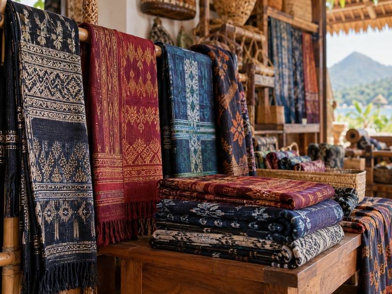 kain tenun sebagai pilihan oleh oleh dari Lombok