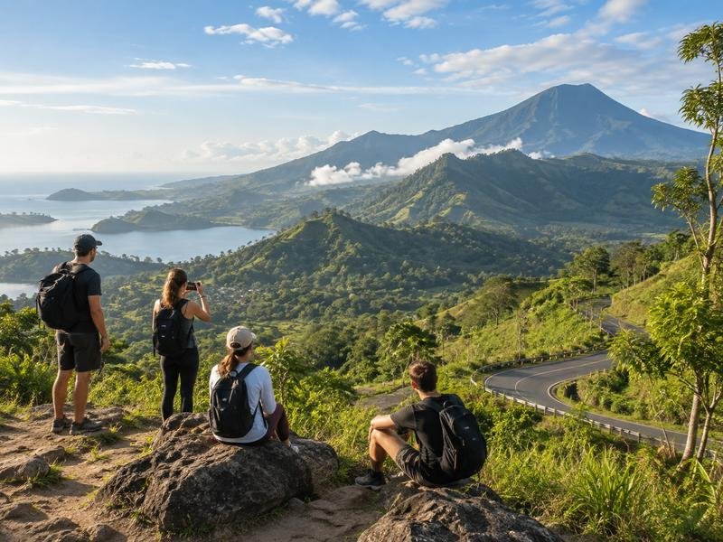 suasana kawasan pegunungan Lombok untuk traveler