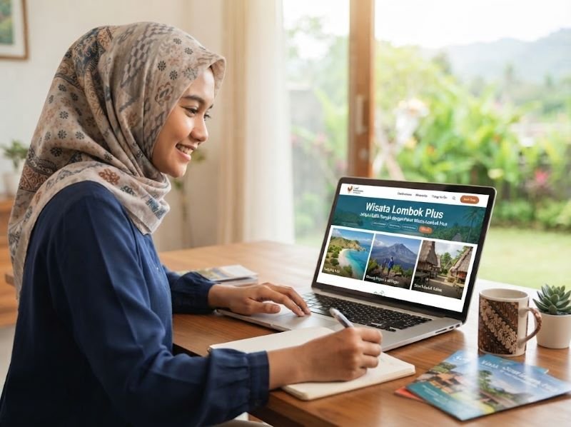 mengecek wisata di Lombok