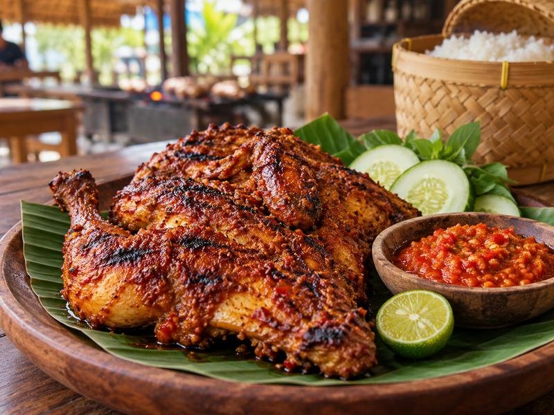 ayam taliwang berbumbu khas lombok sebagai pilihan wisata kuliner
