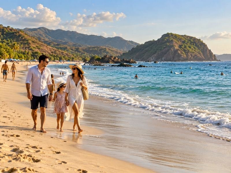 wisata keluarga di pantai kuta mandalika